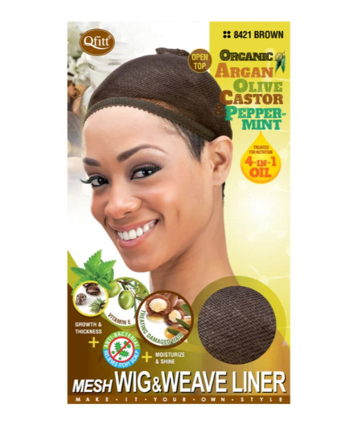 M&M Qfitt Organic Argan & Shea Butter + Olive Oil Mesh Wig & Weave Liner