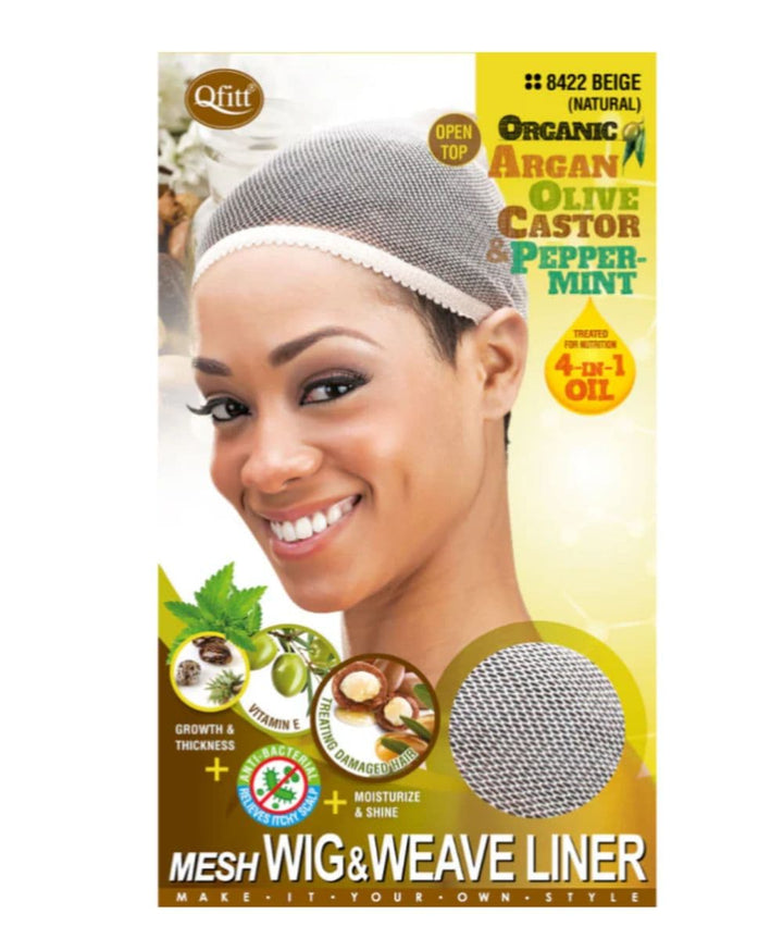 M&M Qfitt Organic Argan & Shea Butter + Olive Oil Mesh Wig & Weave Liner