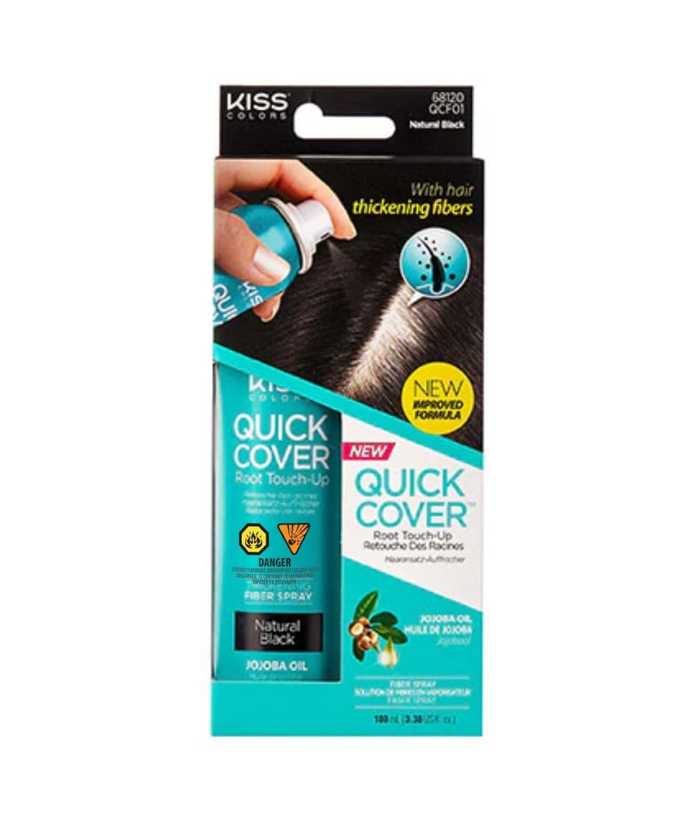 Kiss Colors Quick Cover Root Touch-Up Fiber Spray 100 Ml #Qcf, Hair Care - Cloré Beauty