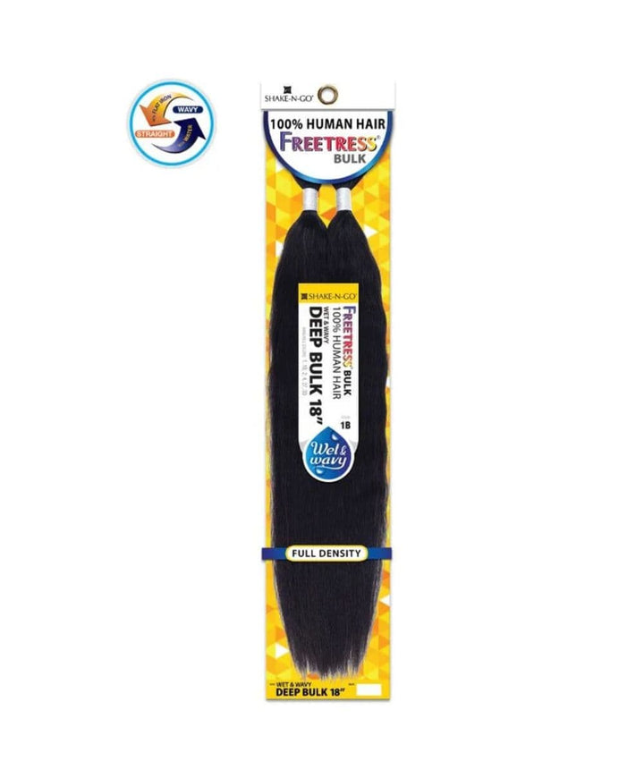 Shake-N-Go Freetress 100% Human Hair Deep Bulk 18"