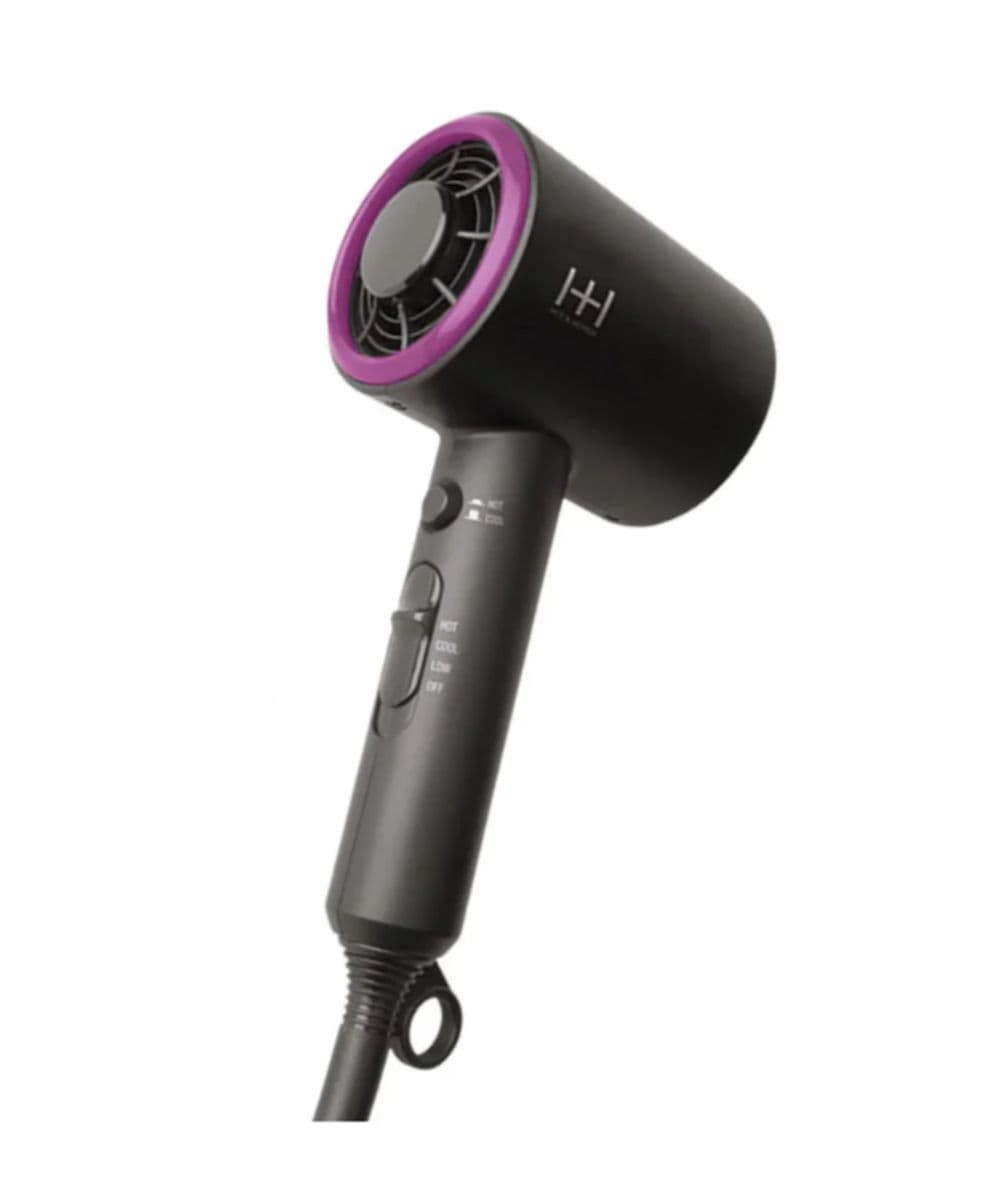 Hot&Hotter Mini Pro Turbo 2000 Hair Dryer #5907 [Gray&Puple]