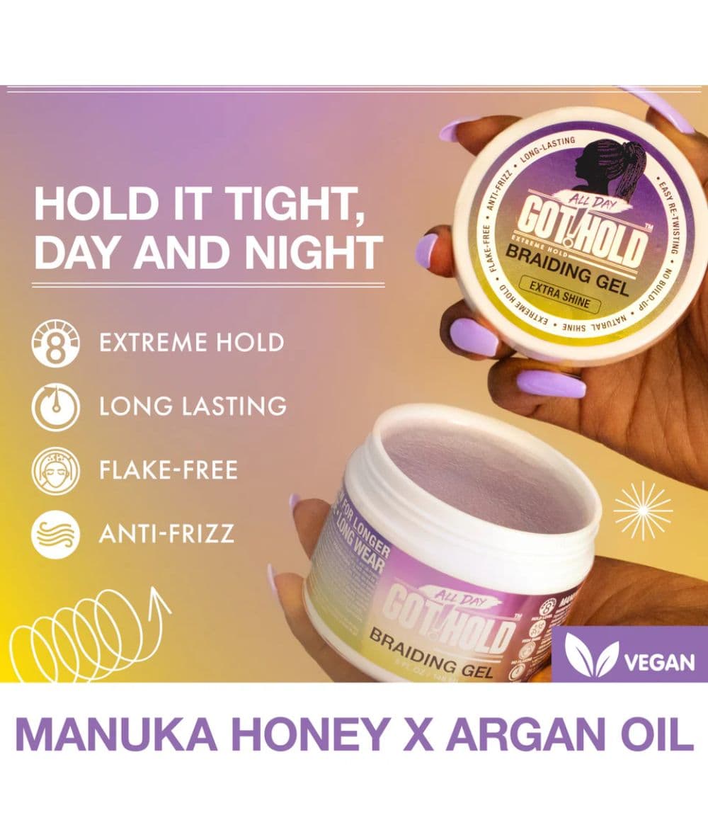 All Day Got Hold Extra Shine Braiding Gel, Hair Care - Cloré Beauty
