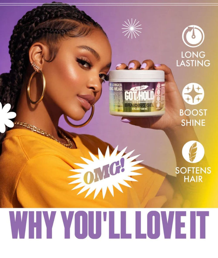All Day Got Hold Extra Shine Braiding Gel, Hair Care - Cloré Beauty