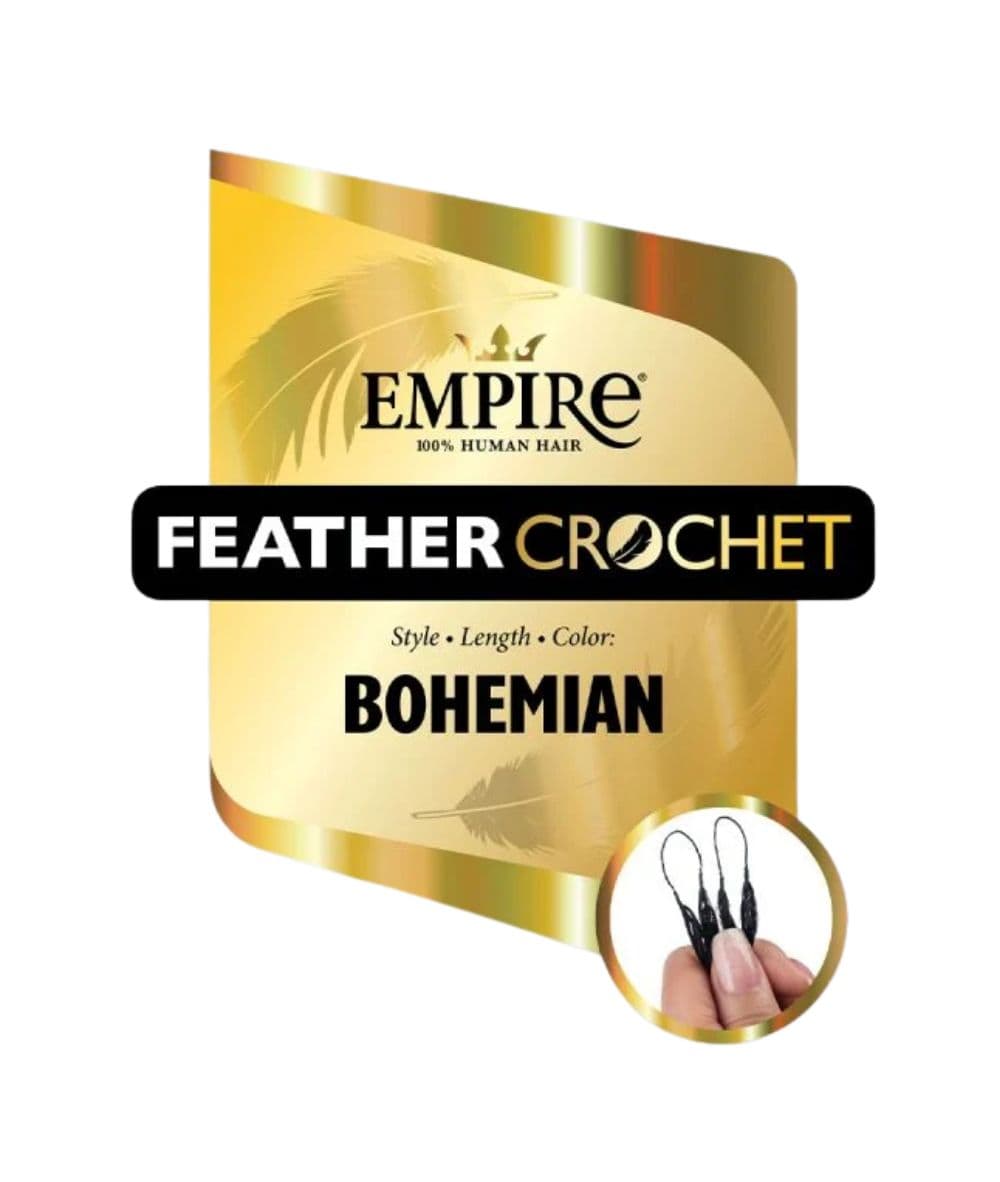 Sensationnel Empire Human Feather Crochet Bohemian 18"