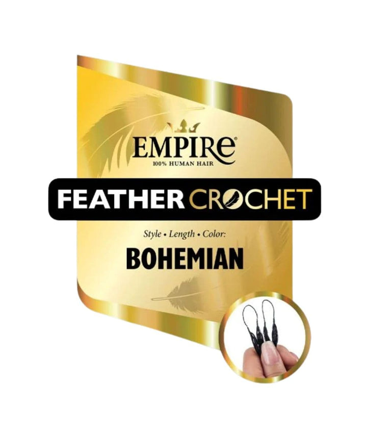 Sensationnel Empire Human Feather Crochet Bohemian 18"