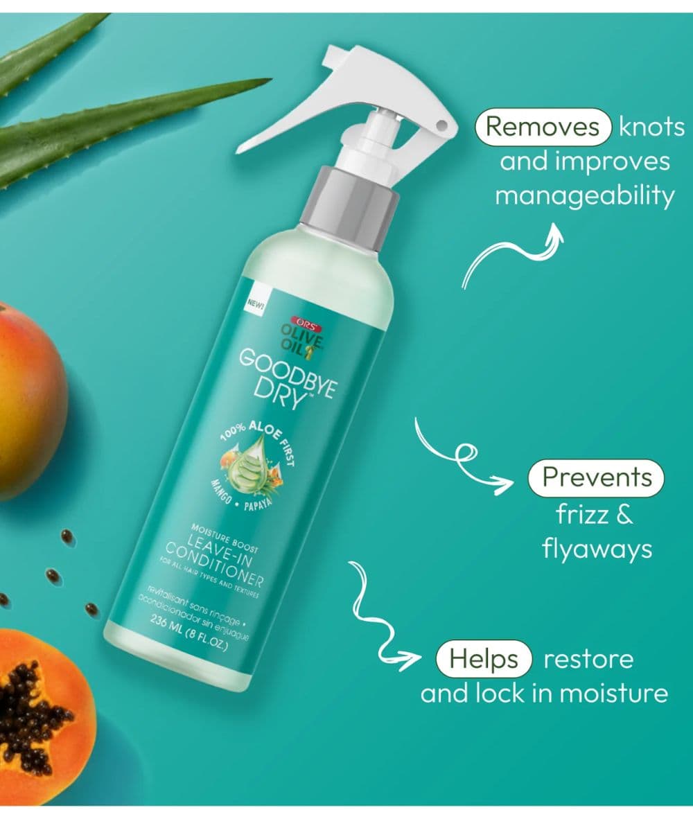 ORS Olive Oil Goodbye Dry Moisture Boost Leave-In Conditioner 8oz, Hair Care - Cloré Beauty