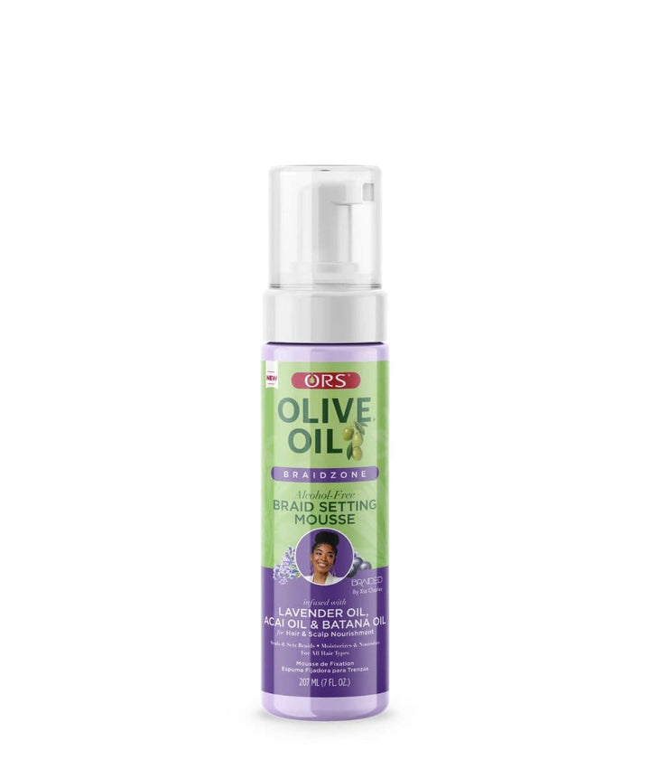 ORS Olive Oil Braidzone Braid Setting Mousse 7oz, Hair Care - Cloré Beauty