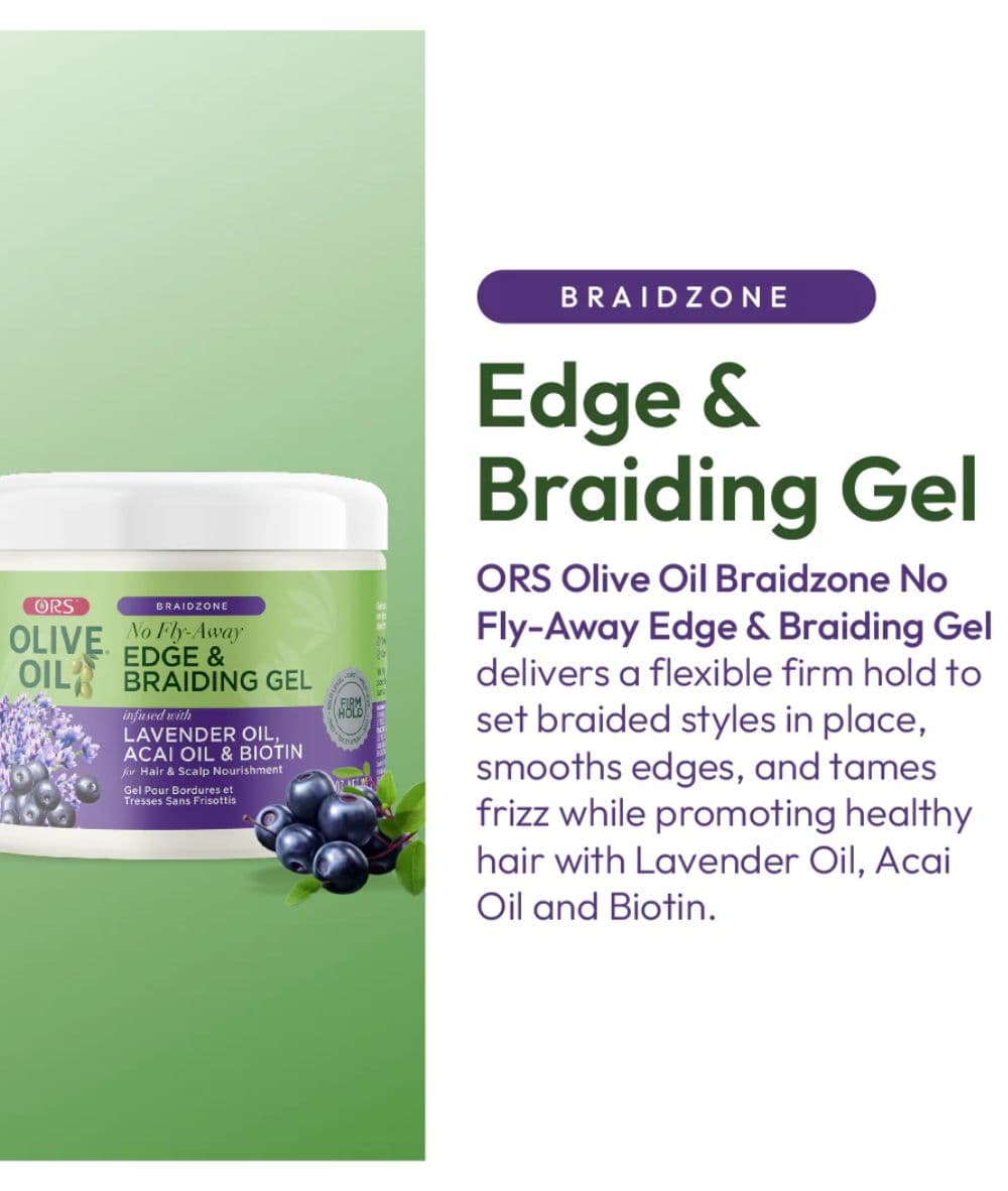 ORS Olive Oil Braidzone Edge &amp; Braiding Gel 8oz