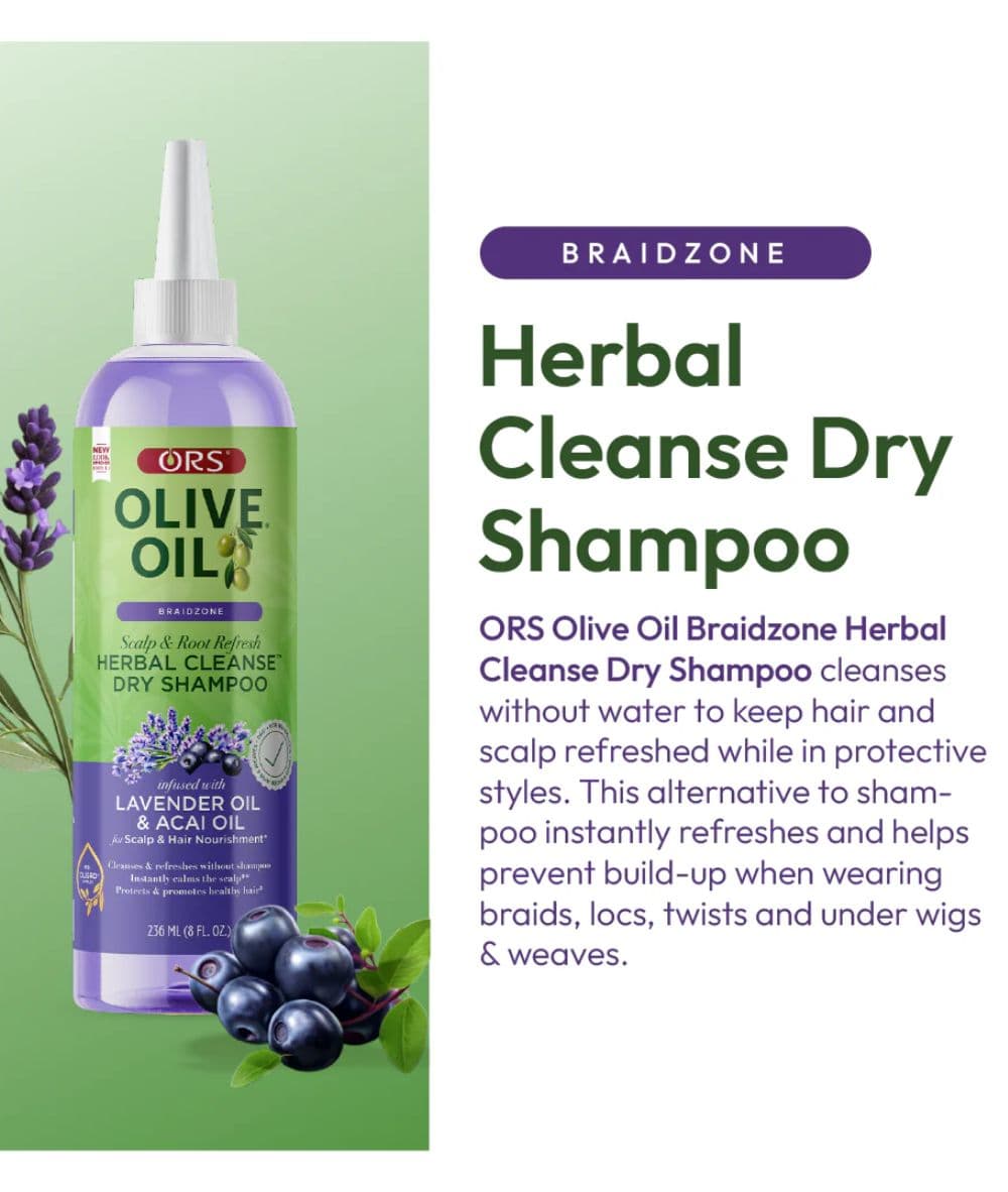 ORS Olive Oil Braidzone Herbal Cleanse Dry Shampoo 8oz
