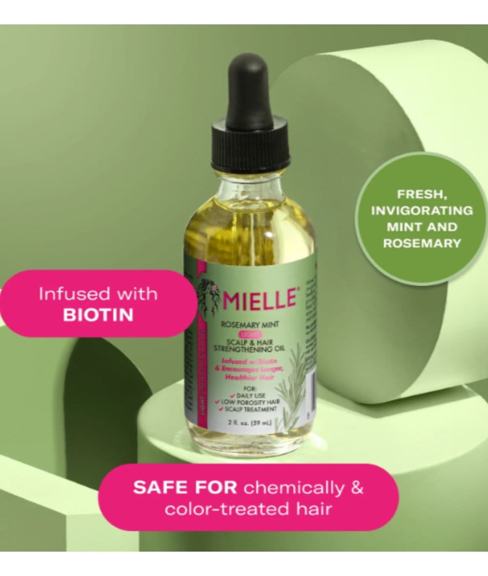 Mielle Rosemary Mint Scalp & Hair Strengthening Oil [Light] 2oz