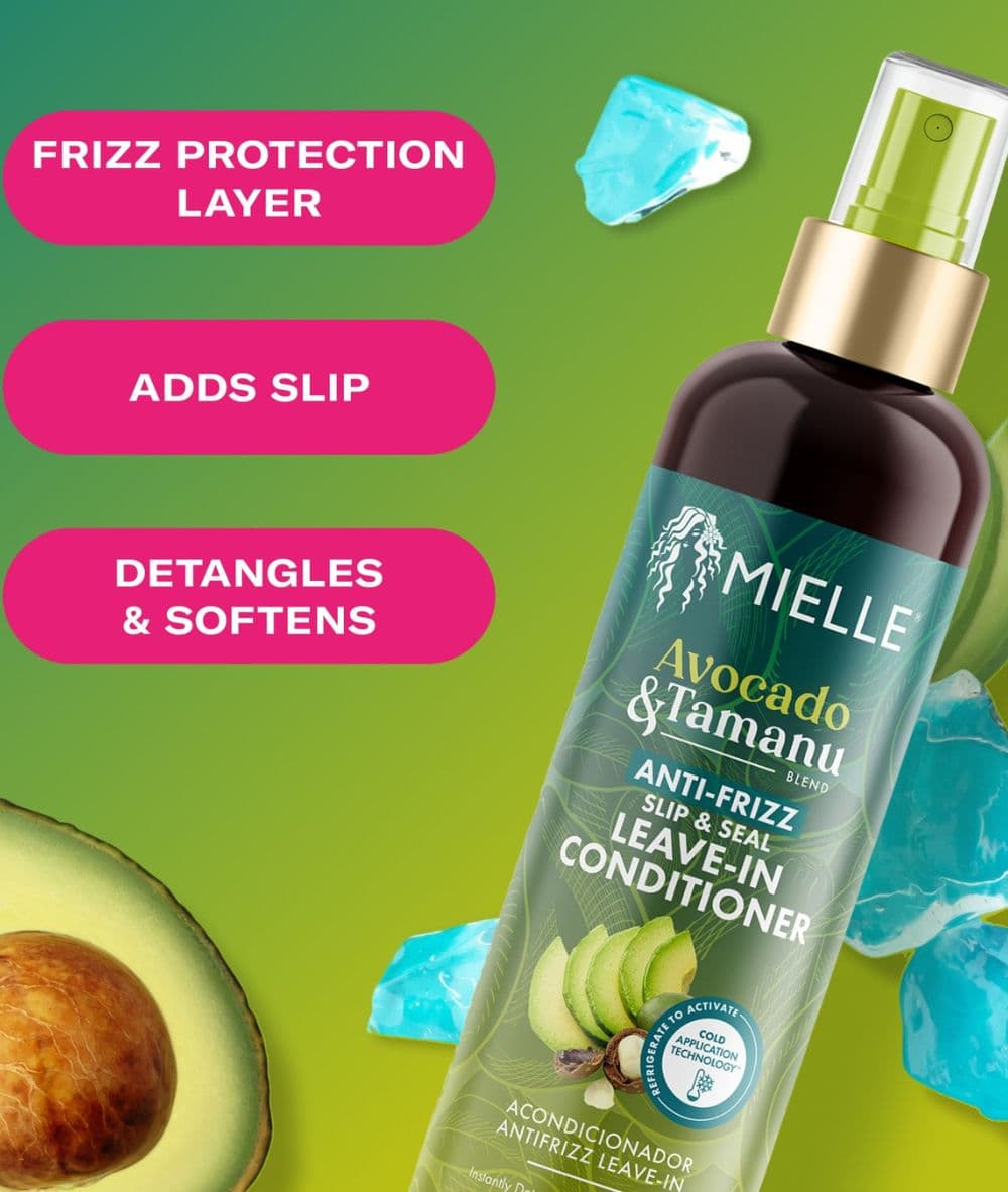Mielle Avocado & Tamanu Anti Frizz Slip & Seal Leave-In