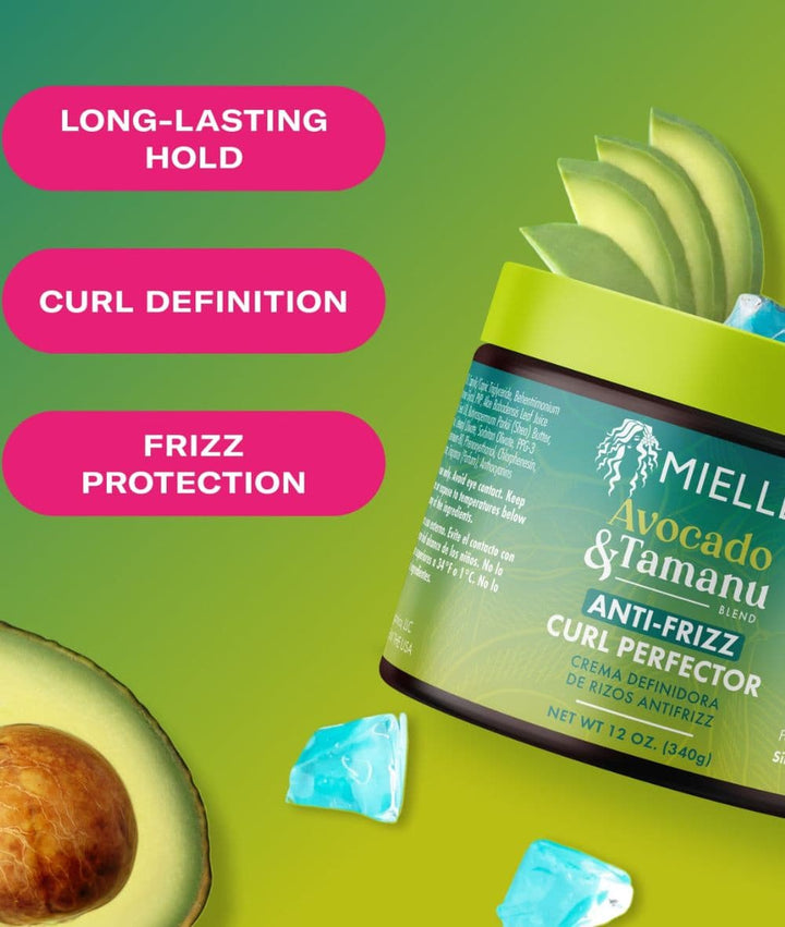 Mielle Avocado & Tamanu Anti Frizz Curl Perfector Cream 12oz