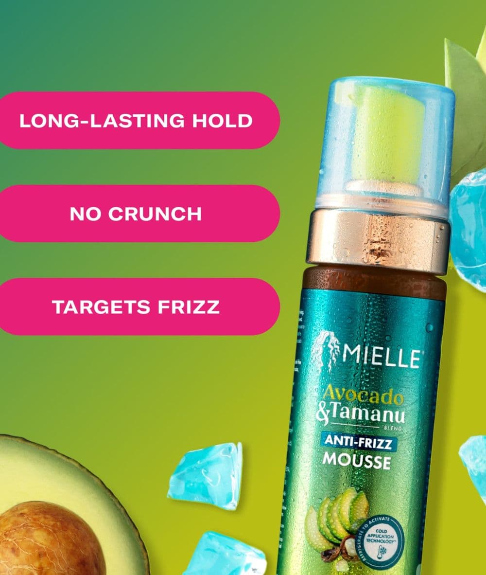 Mielle Avocado & Tamanu Anti-Frizz Mousse 7.5oz