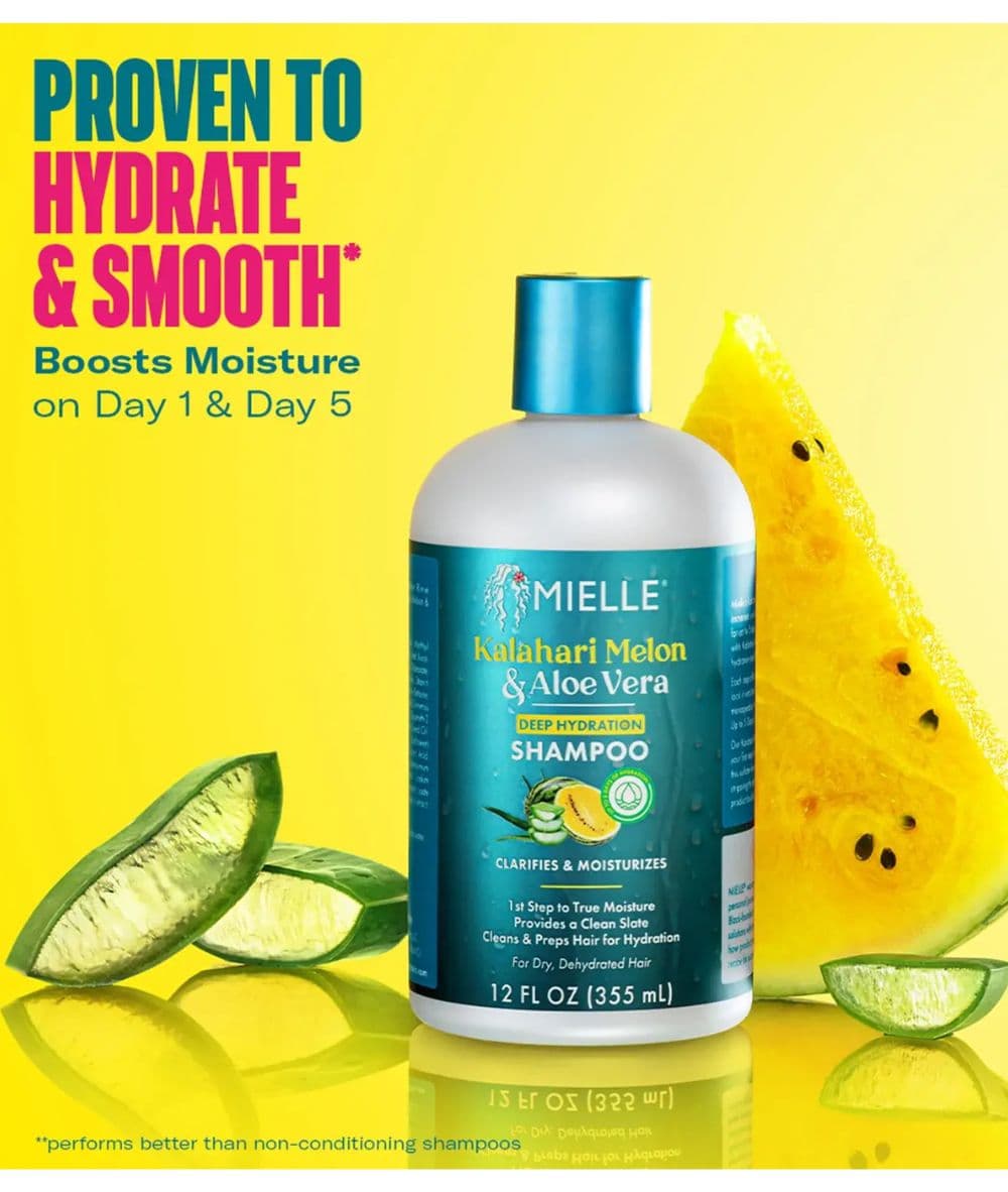 Mielle Kalahari Melon &amp; Aloe Deep Hydration Shampoo 12oz
