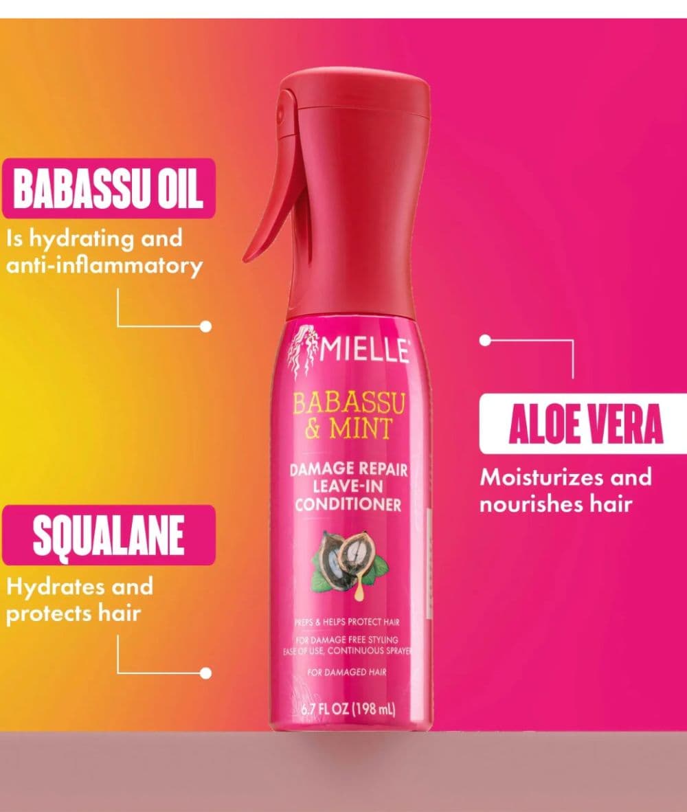 Mielle Babassu &amp; Mint Damage Repair Leave-In Conditioner 6.7oz
