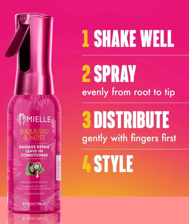 Mielle Babassu &amp; Mint Damage Repair Leave-In Conditioner 6.7oz