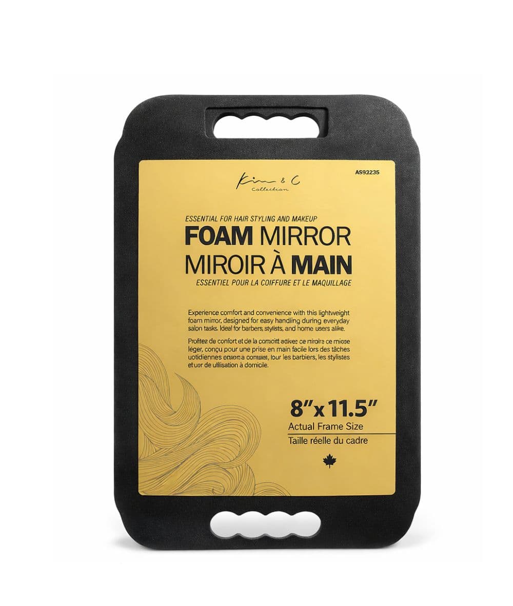 KIM & C Foam Mirror 8"x11.5" #AS93235, Hair Tools - Cloré Beauty
