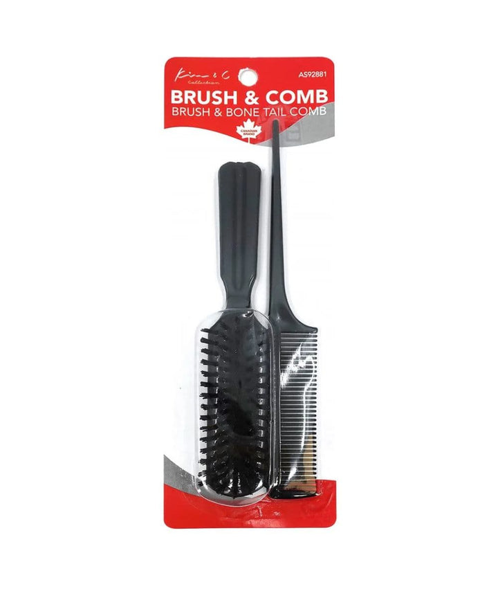 KIM &amp; C Bone Tail Comb &amp; Brush Combo
