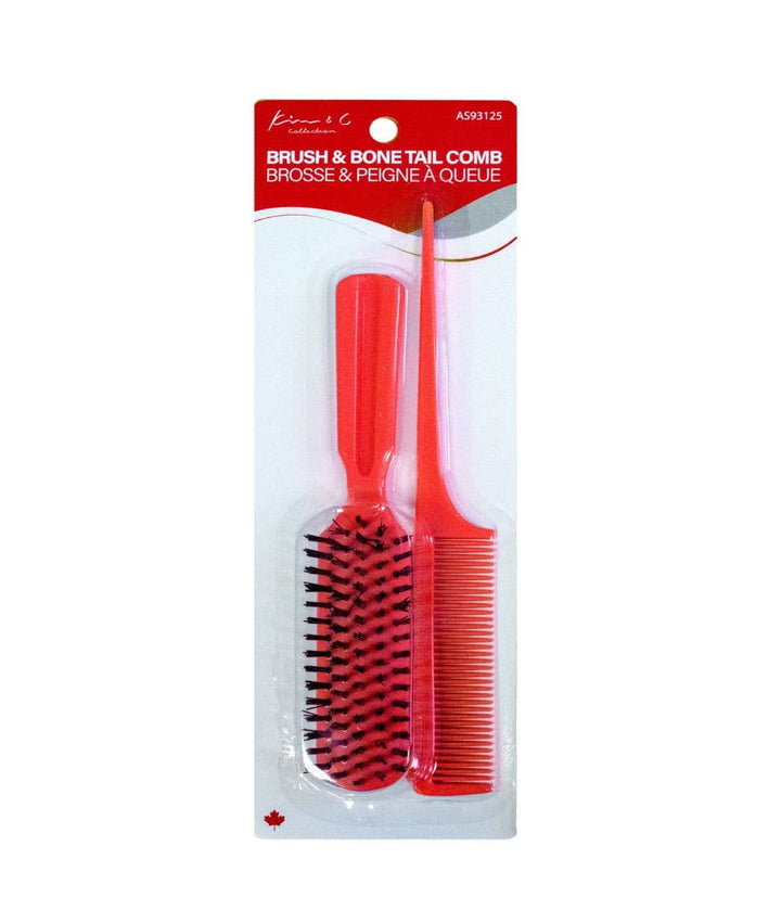 KIM &amp; C Bone Tail Comb &amp; Brush Combo
