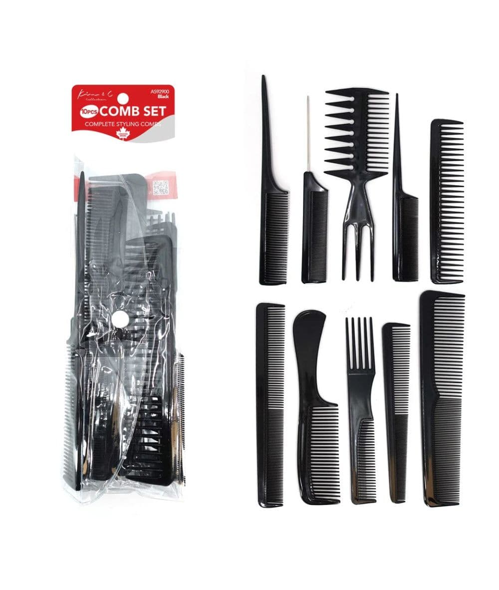 KIM & C 10pcs Comb Set, Hair Tools - Cloré Beauty