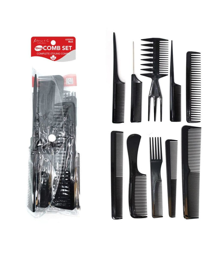KIM &amp; C 10pcs Comb Set, Hair Tools - Cloré Beauty