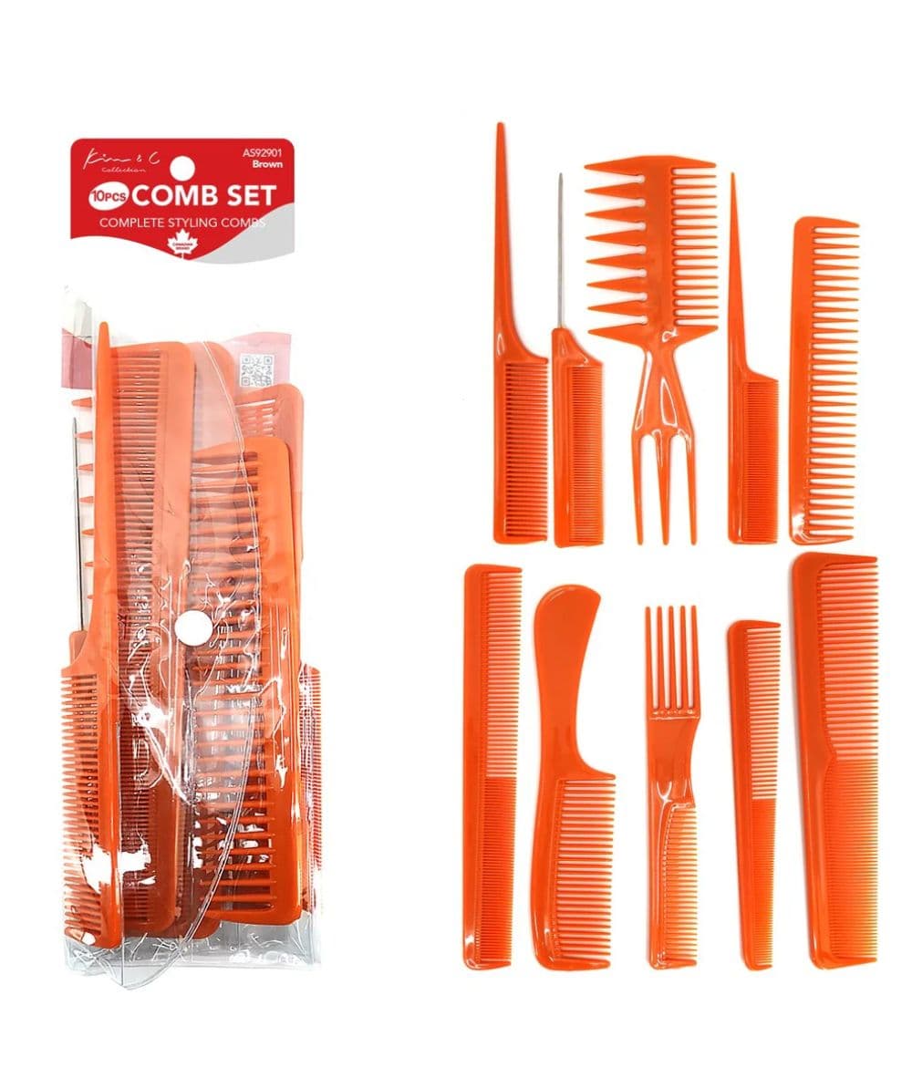 KIM & C 10pcs Comb Set, Hair Tools - Cloré Beauty