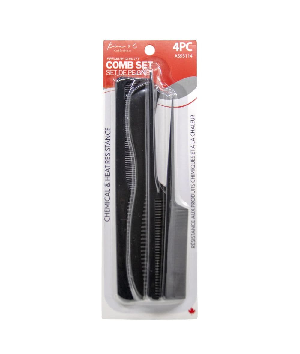 KIM &amp; C 4pcs Comb Set, Hair Tools - Cloré Beauty