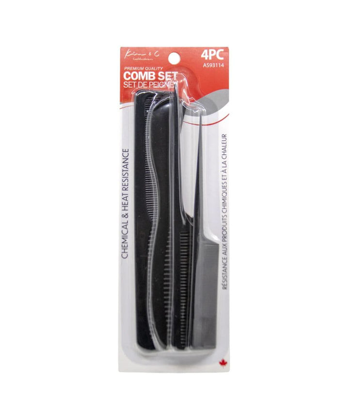 KIM &amp; C 4pcs Comb Set, Hair Tools - Cloré Beauty