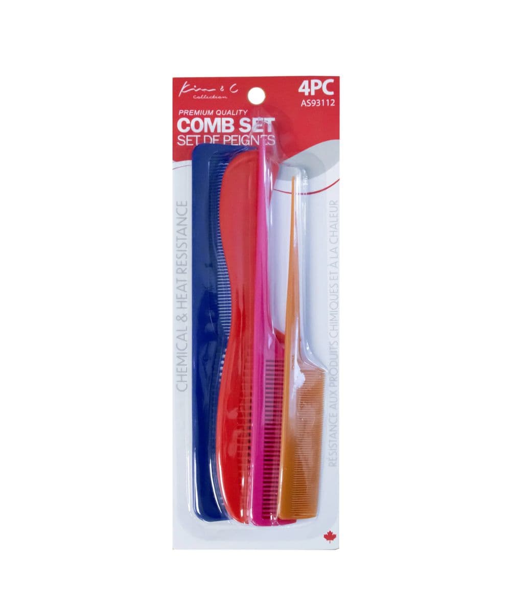 KIM & C 4pcs Comb Set, Hair Tools - Cloré Beauty