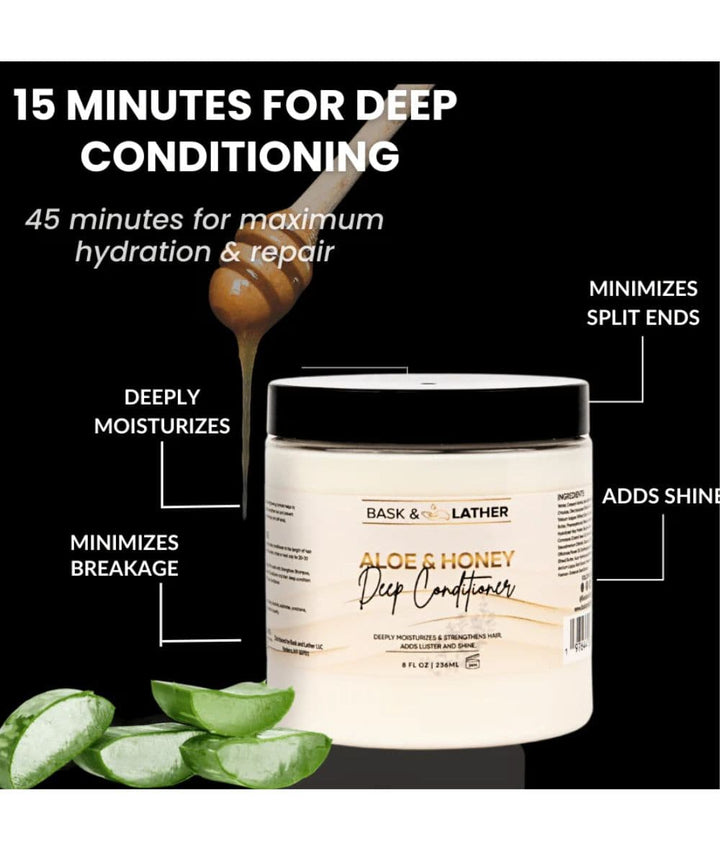 BASK &amp; LATHER Aloe and Honey Deep Conditioner 8oz