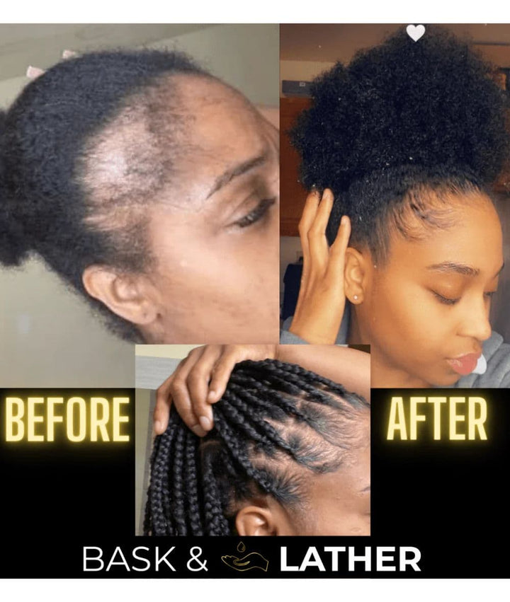 BASK &amp; LATHER Scalp Stimulator Hair Growth Oil 2oz