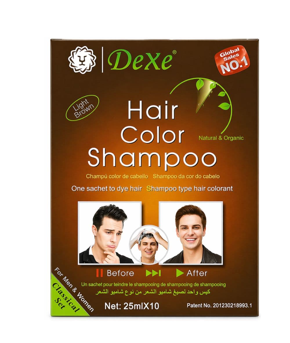 Dexe Light Brown Hair Color Shampoo 25mlx10, Hair Care - Cloré Beauty