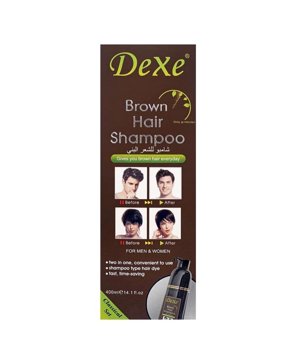 Dexe  Brown Hair Color Shampoo  400Ml, Hair Care - Cloré Beauty