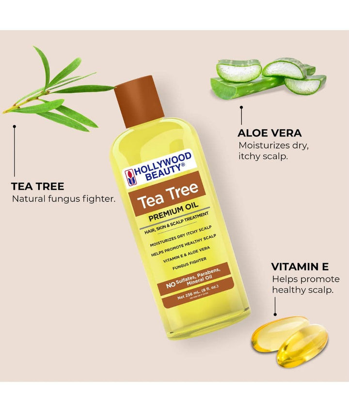 Hollywood Beauty Tea Tree Oil 8oz, Hair Care - Cloré Beauty