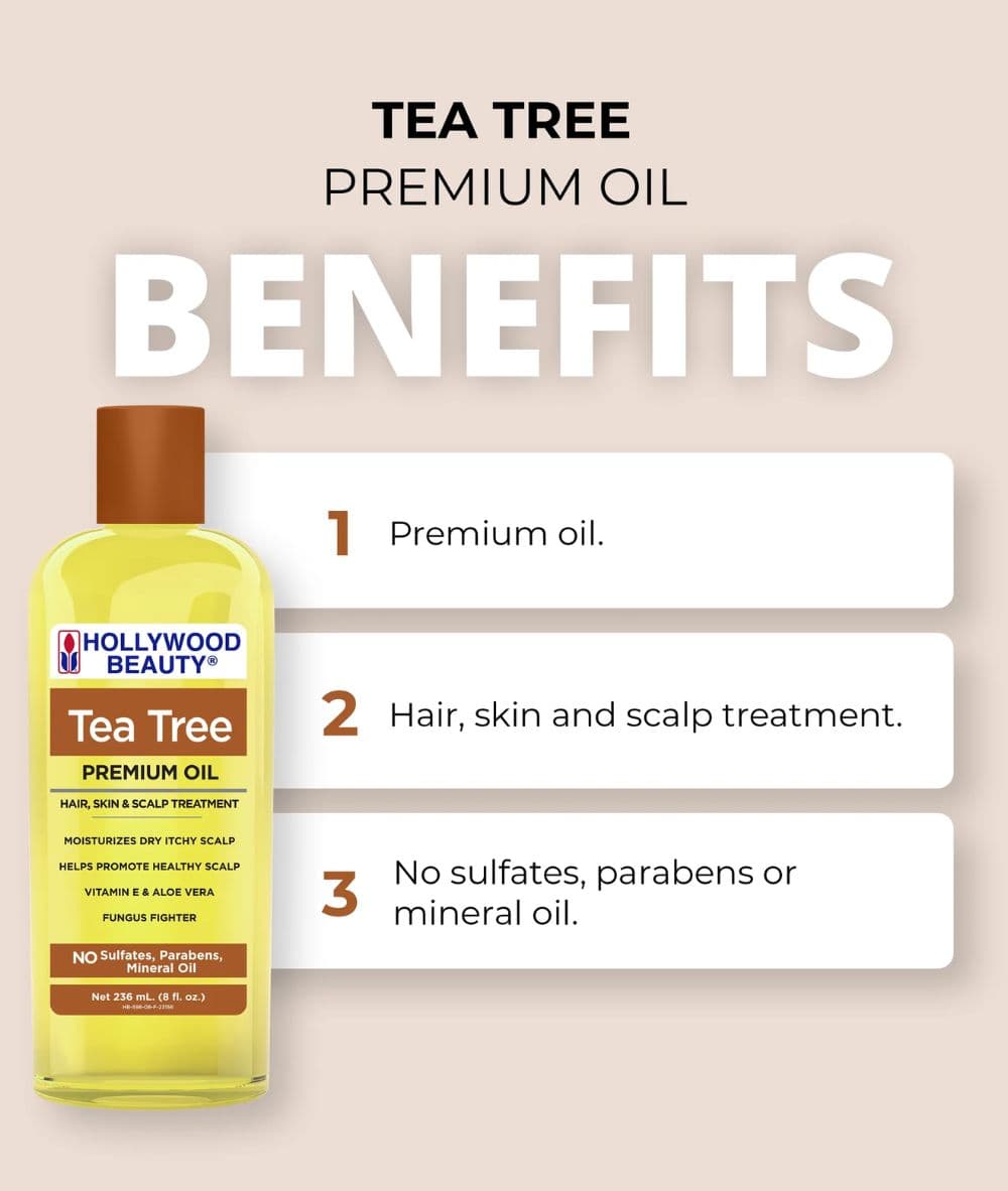 Hollywood Beauty Tea Tree Oil 8oz, Hair Care - Cloré Beauty