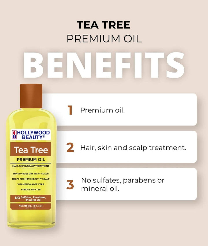 Hollywood Beauty Tea Tree Oil 8oz, Hair Care - Cloré Beauty