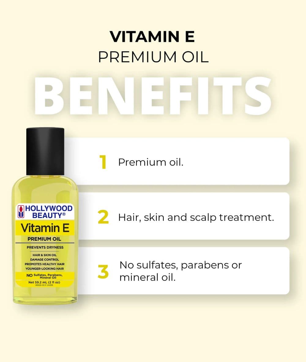 Hollywood Beauty Vitamin E Oil 8oz, Hair Care - Cloré Beauty