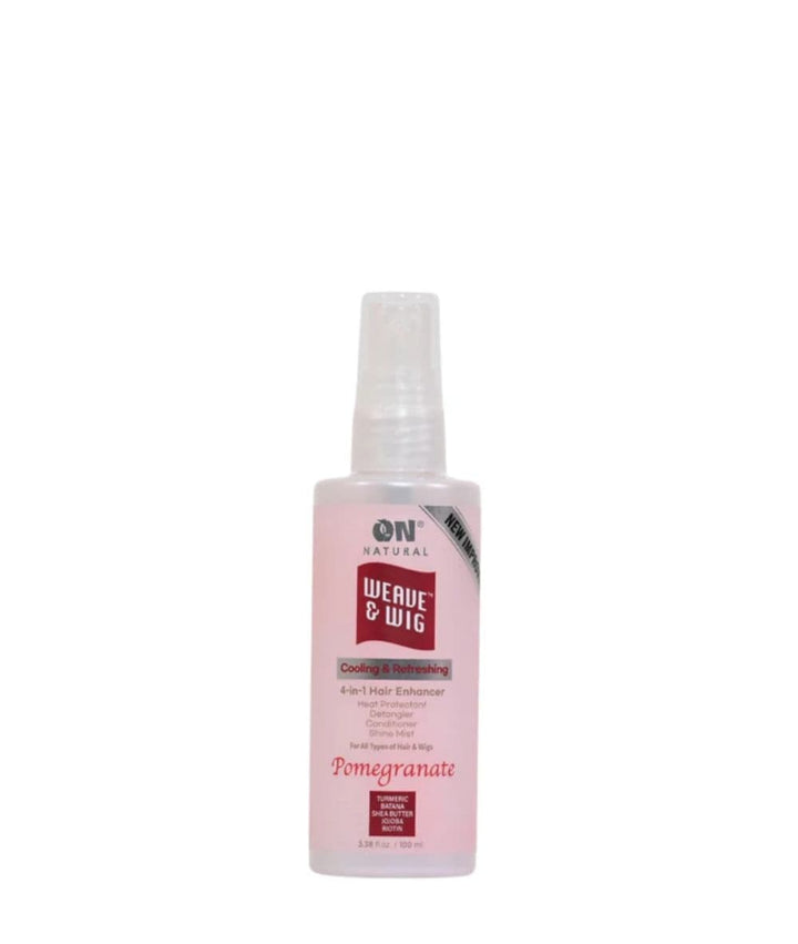 On Natural Weave &amp; Wig 4 In 1 Hair Enhancer Heat Protectant Detangler –Pomegranate 3.38oz