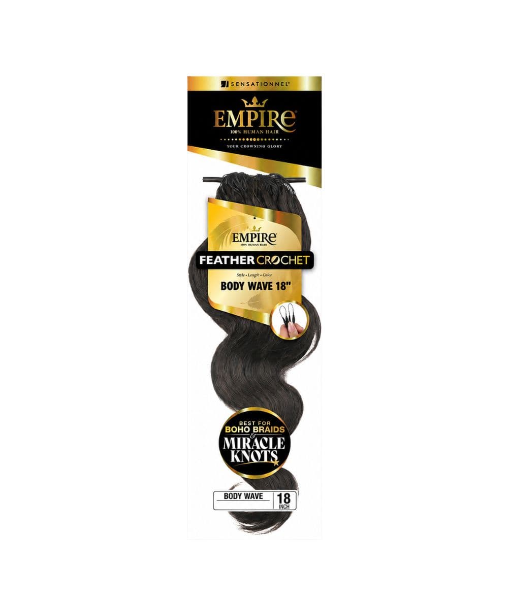 Sensationnel Empire Human Feather Crochet Body Wave 18"