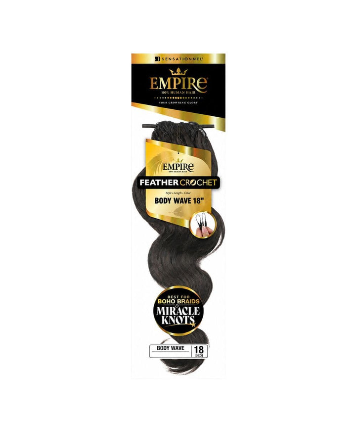 Sensationnel Empire Human Feather Crochet Body Wave 18"