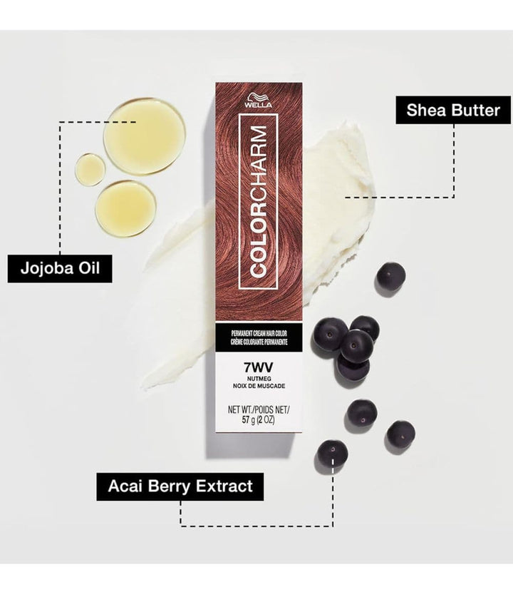 Wella Colorcharm Permanent Cream Color 2N [Very Dark Brown] 2oz, Hair Care - Cloré Beauty