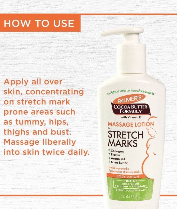 Palmers Cocoa Butter Massage Lotion for Pregnancy Stretch Marks 250ml, Skin Care - Cloré Beauty