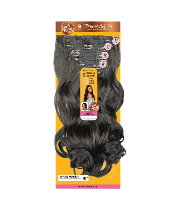 Sensationnel Curls Kinks &amp; Co Clip In Wave Maker 18"
