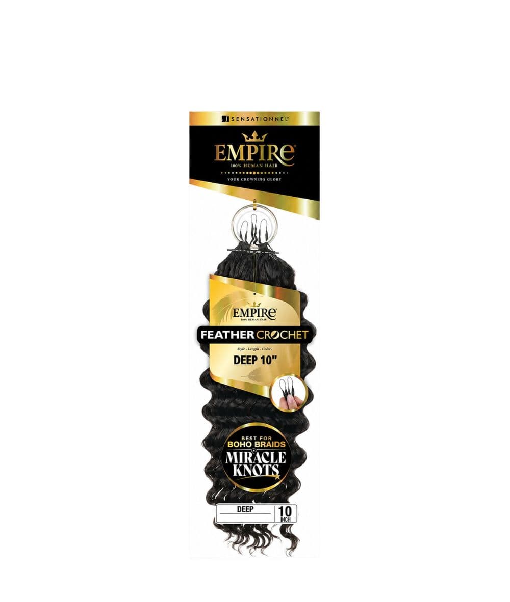 Sensationnel Empire Human Feather Crochet Deep 10"