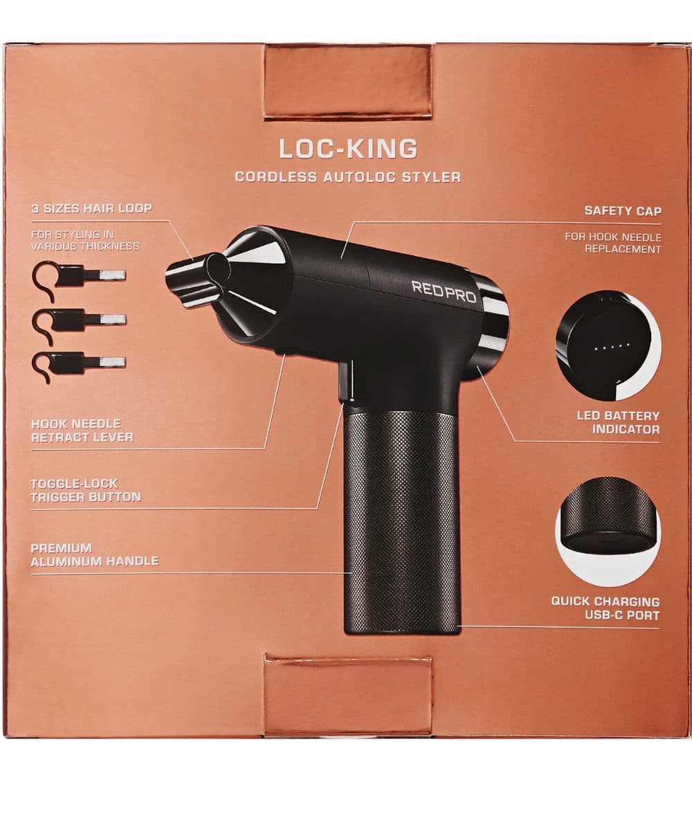 Red Pro Loc-King Cordless Auto Loc Styler 