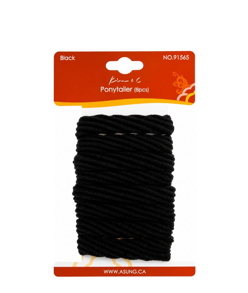 Kim&amp;C Hair Ponytailer-Patterned 8PCS Black 