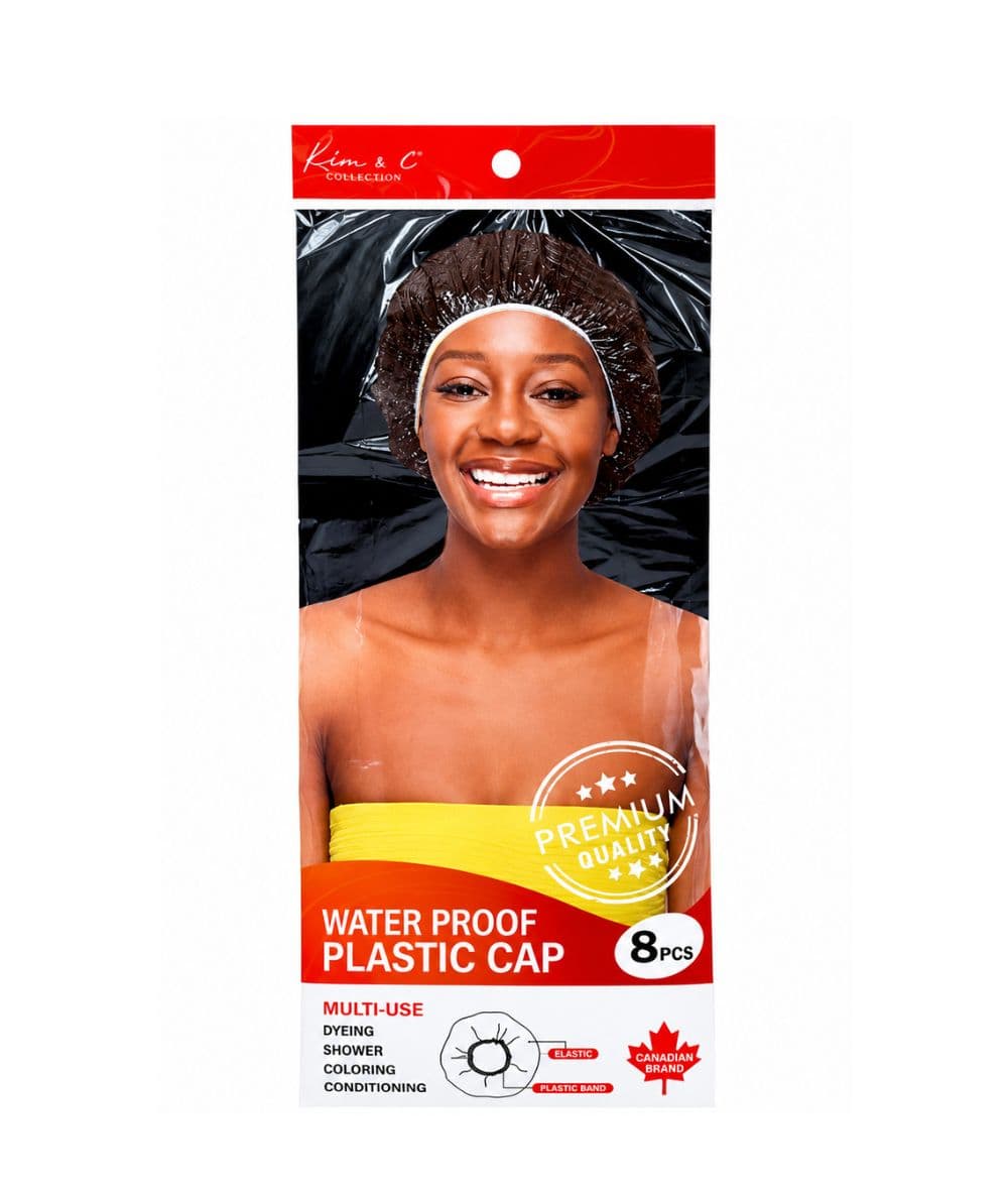 Kim&amp;C Water Proof Plastic Cap 8PCS [Black] 