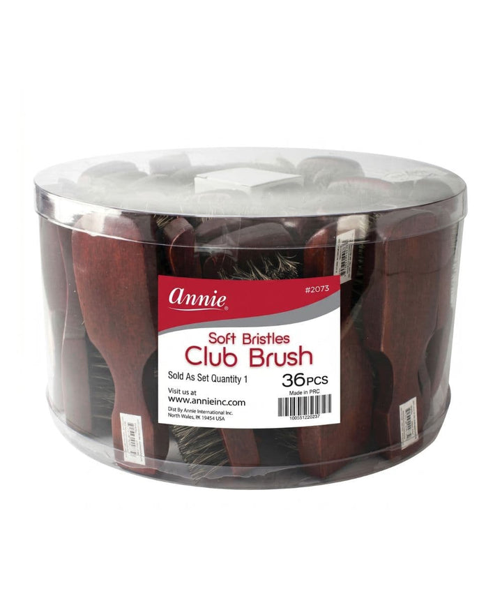 Annie Mini Club Brush Soft Bristle [Dark Brown] 