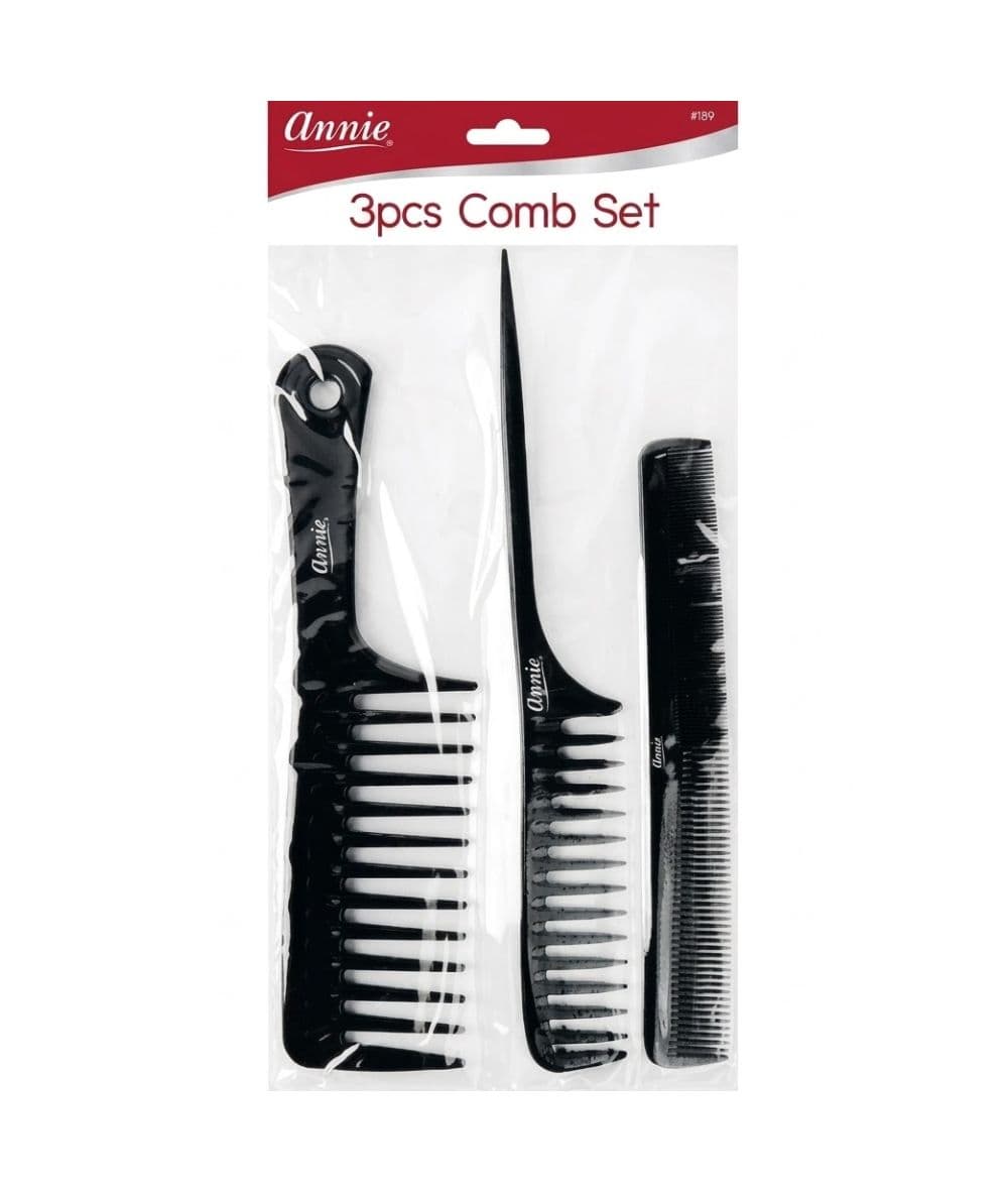 Annie Comb Set 3PCS [Black] 