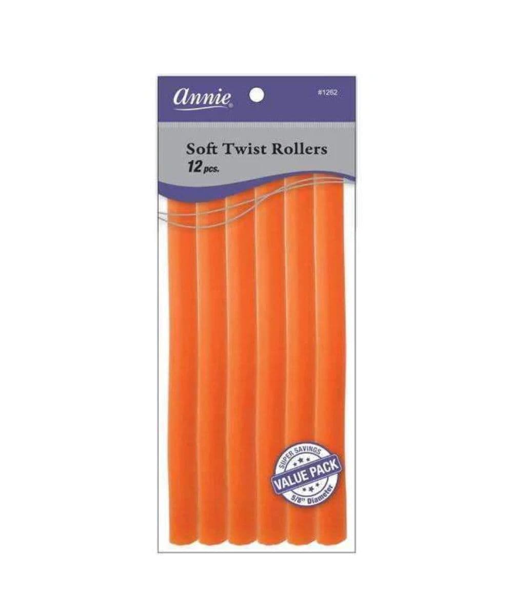 Annie Soft Twist Rollers 10" 12PCS [Orange] 